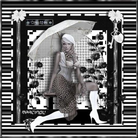 Black and white